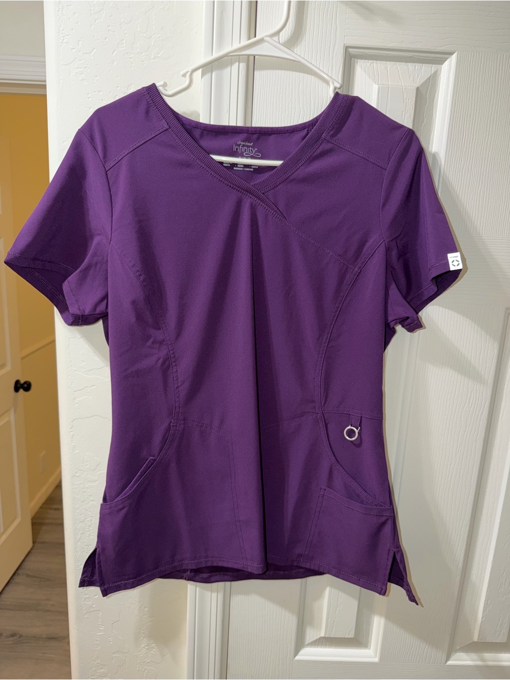 Cherokee Women’s Purple V-Neck Short Sleeve Scrub Top